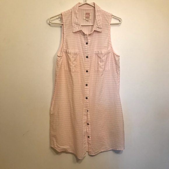 3/20$ QuickSilver 100% cotton striped tunic size medium - Picture 2 of 8